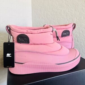 Sorel Out N About IV Puffy Lace-Up Waterproof Boot, Pink/Black, Size 11, NWT